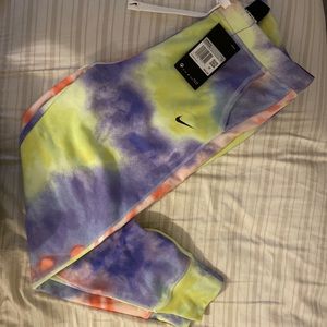 Nike women’s joggers neon/ tie-dye